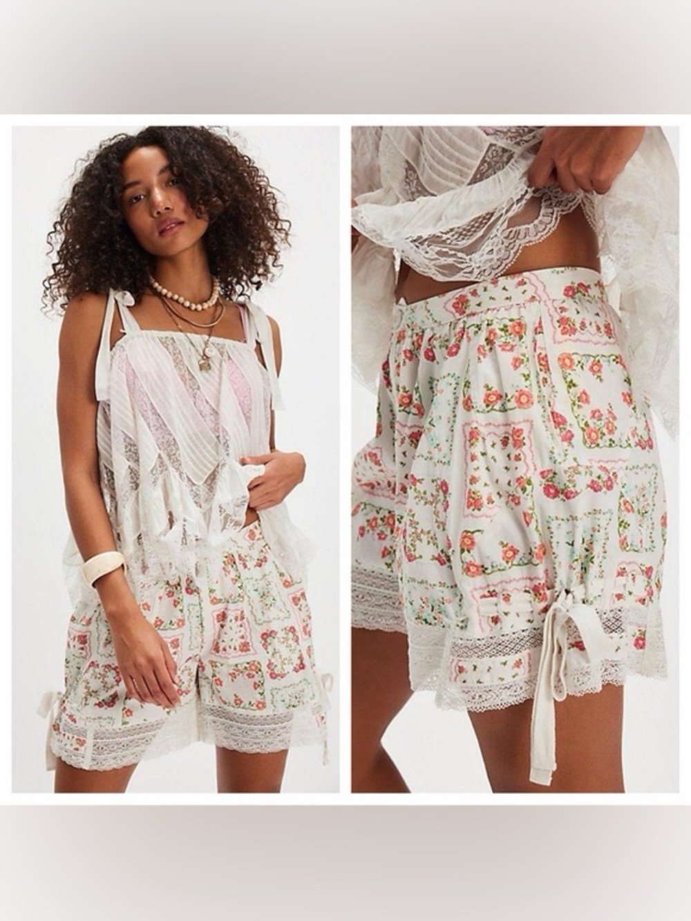 NWOT size 6 Free People Blooming Lace shorts